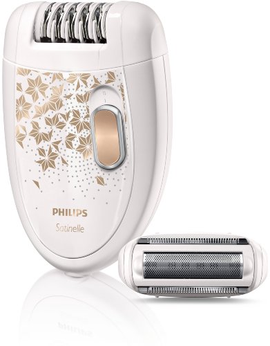 PHILIPS - HP6423/29 - Epilateur Satinelle 2 en 1 - 21 pinces, tête de rasage, 2 vitesses, tête lavable à l'eau PHILIPS - HP6423/29 - Epilateur Satinelle 2 en 1 - 21 pinces, tête de rasage, 2 vitesses, tête lavable à l'eau