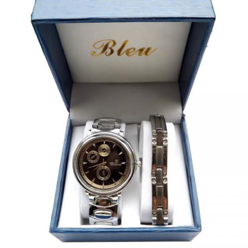 Coffret Montre Homme gourmette en acier Coffret Montre Homme gourmette en acier