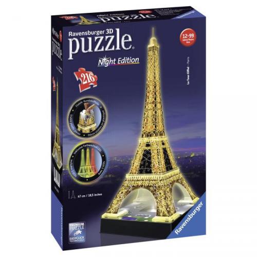 RAVENSBURGER Puzzle 3D Tour Eiffel Night Edition 216 Pièces RAVENSBURGER Puzzle 3D Tour Eiffel Night Edition 216 Pièces