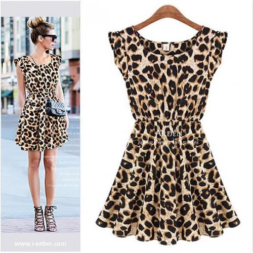 Robe Femme Léopard Robe de Soirée vetement sexy Robe Femme Léopard Robe de Soirée vetement sexy
