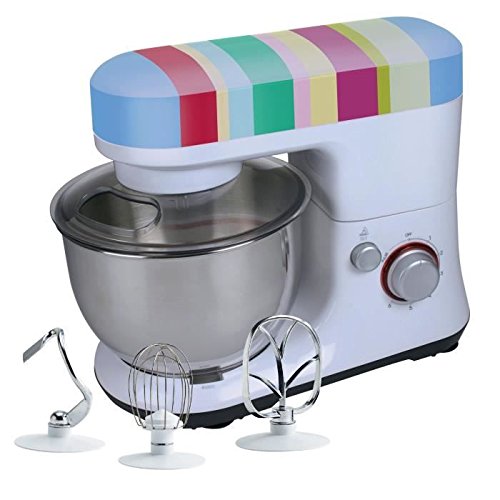 Robot patissier TELEFUNKEN bol inox Blender Verre + Hachoir 650 W / 4 L Rainbow Robot patissier TELEFUNKEN bol inox Blender Verre + Hachoir 650 W / 4 L Rainbow