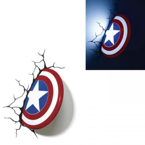AVENGERS Lampe Murale Décorative 3D Le Bouclier De Captain America AVENGERS Lampe Murale Décorative 3D Le Bouclier De Captain America