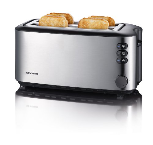 Severin - 2509 - Grille-pain - fente double / 4 tranches - 1400 W - inox brossé