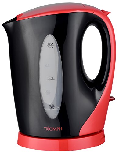 Triomph ETF1514 Bouilloire sans Fil Electrique Noir/Rouge 1,7 L