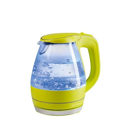 Bouilloire verte en verre sans fil 1,5L DOM326V