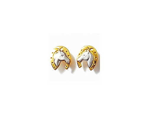 Tendance Bijouterie - Boucles d'oreilles plaqué or cheval chance. Tendance Bijouterie - Boucles d'oreilles plaqué or cheval chance.