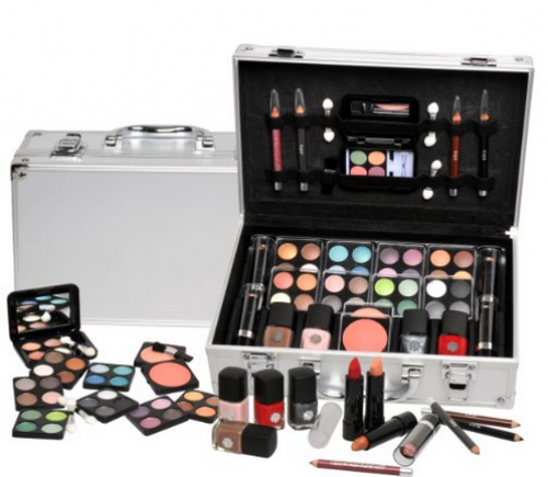 Schmink-Koffer Coffret maquillage Mallette en aluminium 51 pièces Schmink-Koffer Coffret maquillage Mallette en aluminium 51 pièces