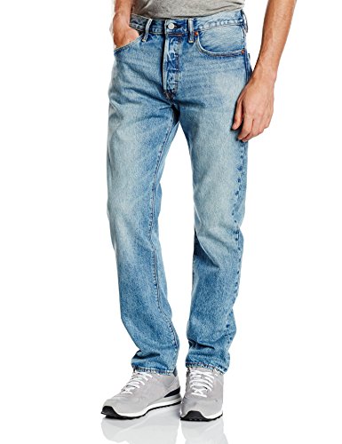 Levi's Homme 501 Original Straight Fit Jeans - Bleu (Yellow String) - W36/L32 (Taille Fabricant : W36/L32) Levi's Homme 501 Original Straight Fit Jeans - Bleu (Yellow String) - W36/L32 (Taille Fabricant : W36/L32)
