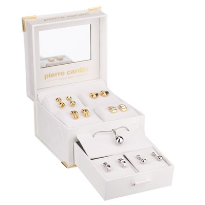 PIERRE CARDIN Set de Boucles d'Oreilles Acier Oxydes de Zirconium Femme