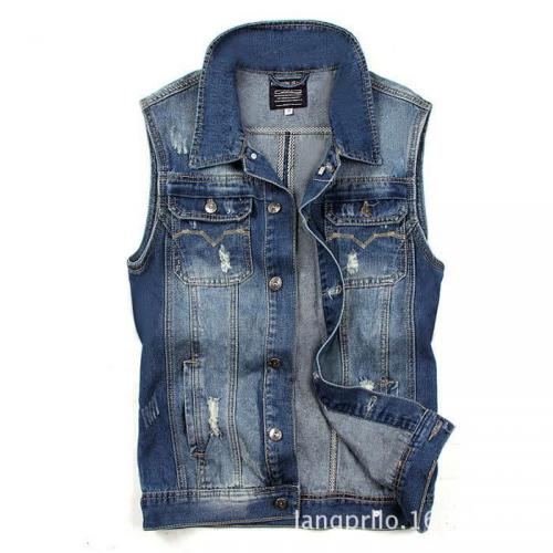 Hommes Gilet Sans Manches Conception Ralentissement Collier Casuals Ouvrir Stitching Gilet