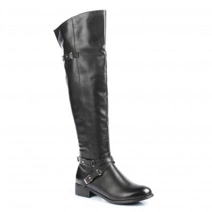 Bottes type cuissarde avec ceint & Noir