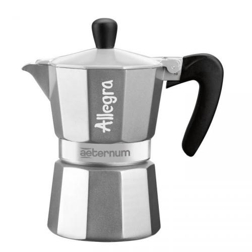 BIALETTI Cafetière ALLEGRA en métal argenté capacité 3 tasses BIALETTI Cafetière ALLEGRA en métal argenté capacité 3 tasses