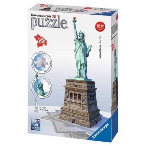 RAVENSBURGER Puzzle 3D Statue de la Liberté, 108 pièces RAVENSBURGER Puzzle 3D Statue de la Liberté, 108 pièces