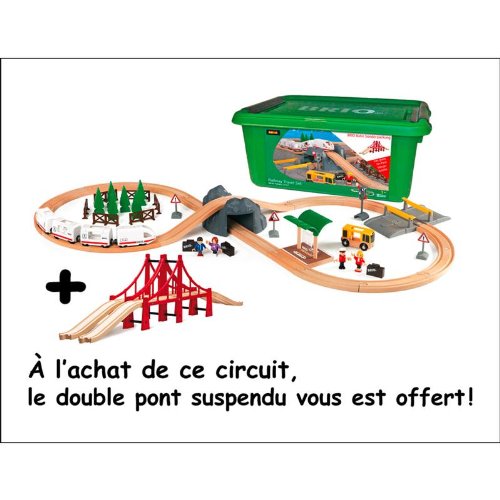Brio 33169-103 Circuit de train en bois avec pont suspendu offert.