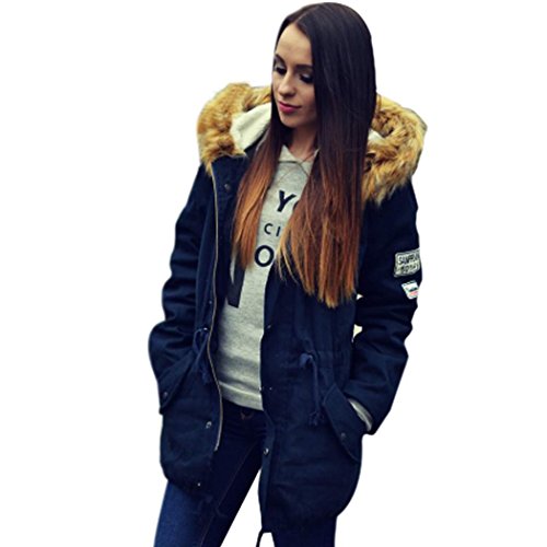 Cravog 2015 Mode Femme Veste Manteau Fourrure Collet Parka Hiver Avec Capuche