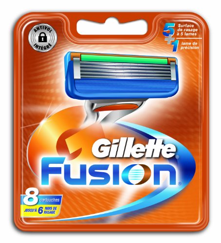 Gillette - 80201236 - Fusion - Pack de 8 Lames Gillette - 80201236 - Fusion - Pack de 8 Lames