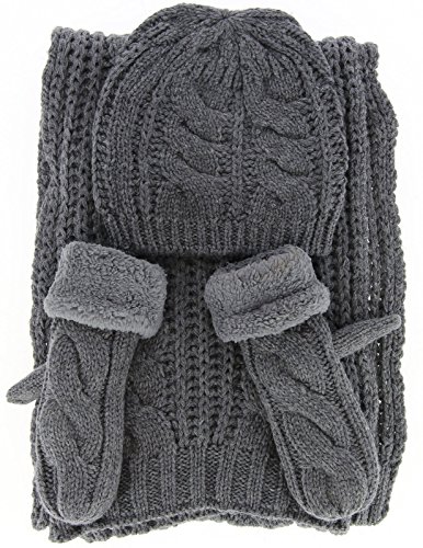 Charleselie94 - Ensemble Bonnet + Echarpe + Gants Laine - AVORIAZ - Femme - Homme - CharlesElie94 - Gris Unique Charleselie94 - Ensemble Bonnet + Echarpe + Gants Laine - AVORIAZ - Femme - Homme - CharlesElie94 - Gris Unique