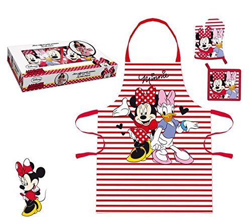 Réf472 LIC.28 - Coffret Petite Cuisinière Disney Minnie - Tablier + Gant + Manique - Cadeau Noël Enfant 3 à 8 Ans Réf472 LIC.28 - Coffret Petite Cuisinière Disney Minnie - Tablier + Gant + Manique - Cadeau Noël Enfant 3 à 8 Ans