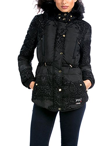 Desigual Oh Là Là - Doudoune - À capuche - Manches longues - Femme - Noir (Negro) - FR: 38 (Taille fabricant: 38) Desigual Oh Là Là - Doudoune - À capuche - Manches longues - Femme - Noir (Negro) - FR: 38 (Taille fabricant: 38)