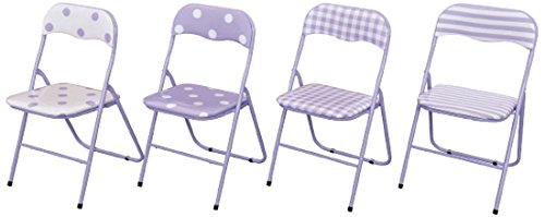Villa D'Este Home Tivoli 2402764 Lot de 4 chaises pliantes Lilas Villa D'Este Home Tivoli 2402764 Lot de 4 chaises pliantes Lilas