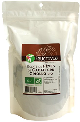 Eclats de fèves de cacao cru Criollo Bio - 500g