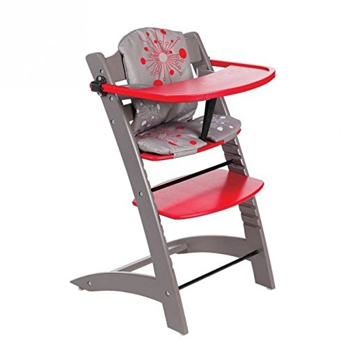 Badabulle Chaise Haute Evolutive, Rouge / Taupe Badabulle Chaise Haute Evolutive, Rouge / Taupe