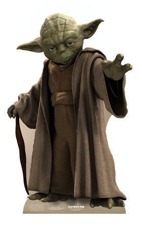 Silhouette En Carton Prédécoupée Géante Maître Yoda - Star Wars - Taille Unique