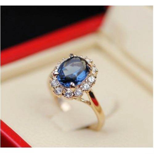  Bague Lady in Blue Plaqué OR 18K...