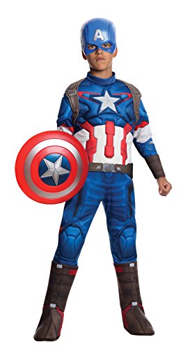 Marvel - I-610425m - Déguisement Pour Enfant - Luxe Captain America - Avengers 2 - Taille M