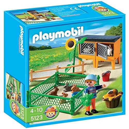 PLAYMOBIL 5123 Enclos a Lapins et Enfant