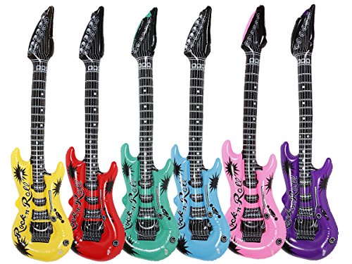 Guitare gonflable Rock n Roll ALSINO environ 100 cm de qualité supérieure Amusante et origninale, cette guitare est aussi bien adaptée aux adultes qu'aux enfants Cet accessoire sera idéal pour compléter un costume de chanteur et mettre de l'ambiance 
