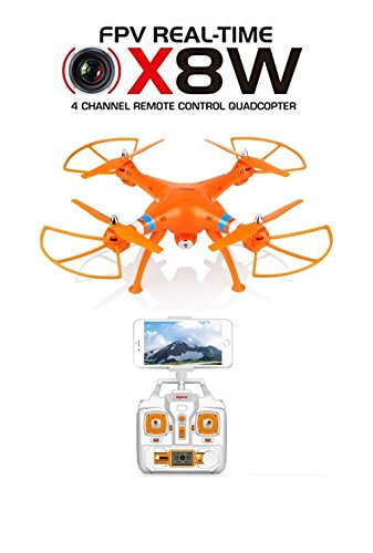 HB HOMEBOAT® Syma X8W Explorers WiFi FPV Grand RC Hélicoptère avec 2MP Caméra RTF Mode2 - Orange