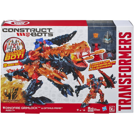 HASBRO L'ère de l'extinction Construct-Bots Transformers Dinofire Grimlock et Optimus Prime HASBRO L'ère de l'extinction Construct-Bots Transformers Dinofire Grimlock et Optimus Prime