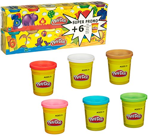 Play-Doh - 230231860 - Loisirs Créatifs - Pâte à Modeler - 6 Pots + 6 Pots Gratuits