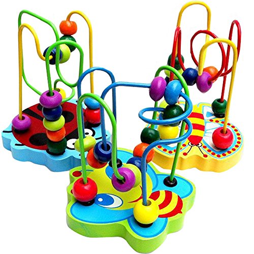 FIRLAR® Jouet Jeu eveil-12 Boules Circuit de Motricite en bois pour bébé