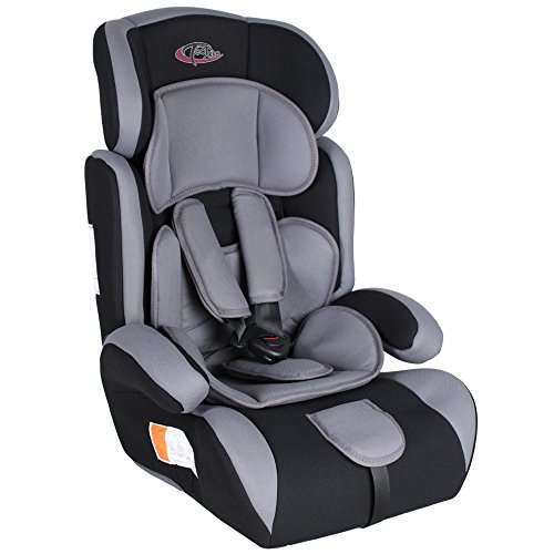 TecTake Siège auto Groupe I/II/III pour enfants 9-36 kg 1-12 ans Noir/gris TecTake Siège auto Groupe I/II/III pour enfants 9-36 kg 1-12 ans Noir/gris