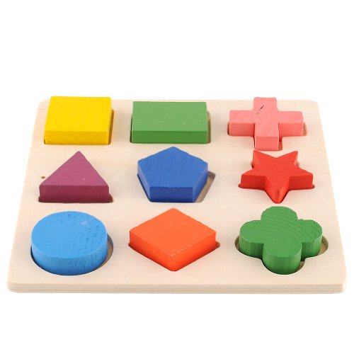 Blocs En Bois Puzzle De Géométrie Jouet Educatif