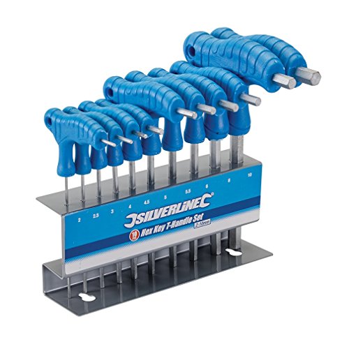 Silverline 323710 Jeu de 10 clés mâles à poignée en T 2 - 10 mm Silverline 323710 Jeu de 10 clés mâles à poignée en T 2 - 10 mm