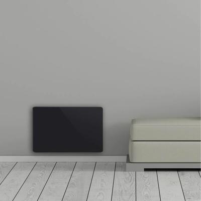 COCOON' Radiateur &eacute;lectrique Panneau rayonnant Verre Noir 1000w LCD