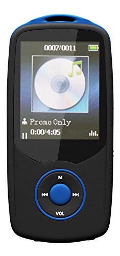 AGPTekÂ  2015 Dernià..re version Bluetooth 4.0 8 Go et 50 heures de lecture MP3 Bluetooth 4.0 Lossless Sound Music Player (Prend en charge jusqu'à  64 Go) (bleu)