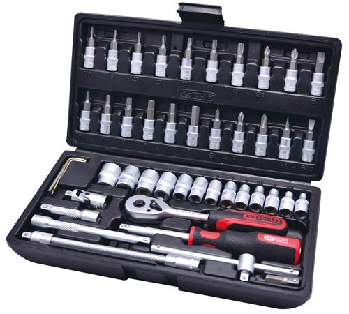 Jeu de clé à douilles avec coffret, 48 pièces Jeu de clé à douilles avec coffret, 48 pièces