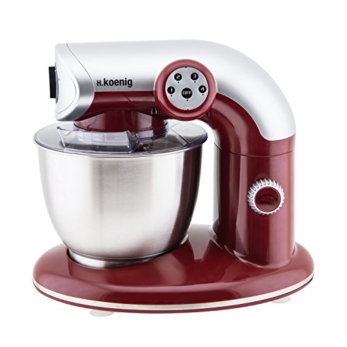 H&period;Koenig KM80 Robot P&eacute;trin Multifonctions Rouge 1000 W