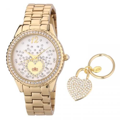 ELITE Coffret Montre et Porte clé Femme ELITE Coffret Montre et Porte clé Femme