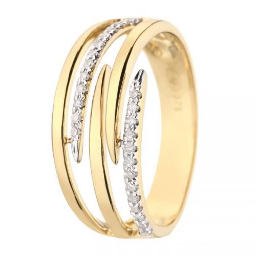 Bague Or 375° et Diamants Femme