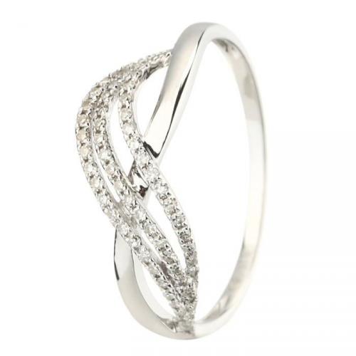 Bague Or Blanc 375° Diamants Femme Bague Or Blanc 375° Diamants Femme