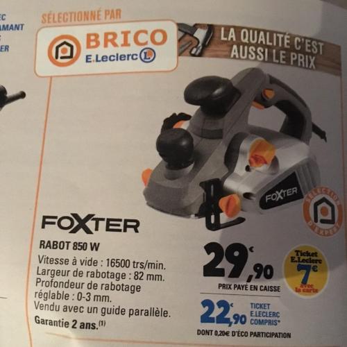 Rabot Foxter - 850 Watts - En Magasin Leclerc Rabot Foxter - 850 Watts - En Magasin Leclerc