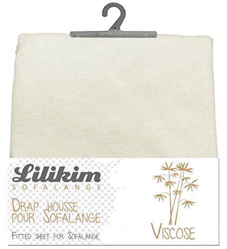 LILIKIM Drap Housse de Sofalange Viscose Ecru - 80 x 48 x 20 x 25 cm