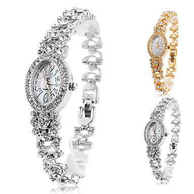 des femmes en alliage montre à quartz analogique bracelet cas elliptique (couleurs assorties) des femmes en alliage montre à quartz analogique bracelet cas elliptique (couleurs assorties)