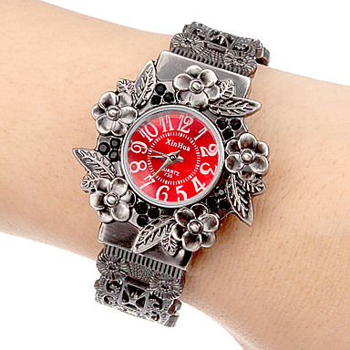 PETITS PRIX fleur cadran analogique alliage de quartz de bande de montre bracelet des femmes (couleurs assorties PETITS PRIX fleur cadran analogique alliage de quartz de bande de montre bracelet des femmes (couleurs assorties