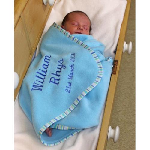 Couverture polaire personnalisable pour bébé 